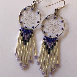 2 for $15🌙Silver Dream Catcher Dangle Earrings